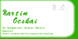 martin ocskai business card